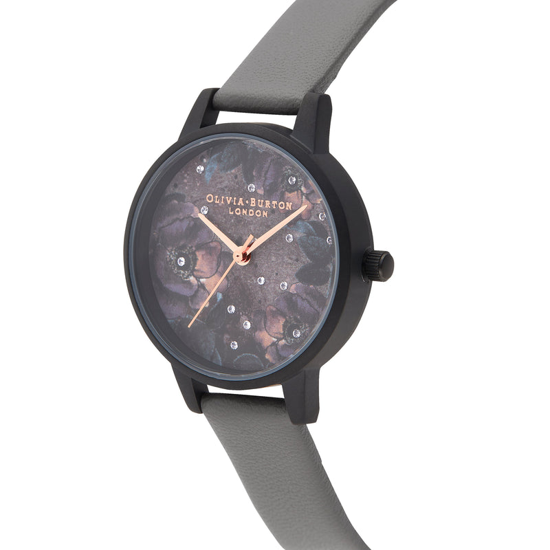 OLIVIA BURTON - Celestial London Grey & Matt Black Watch