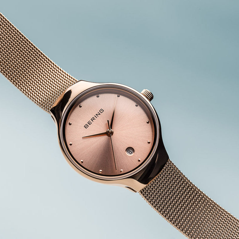 Bering Classic Polished Rose Gold 26mm Watch