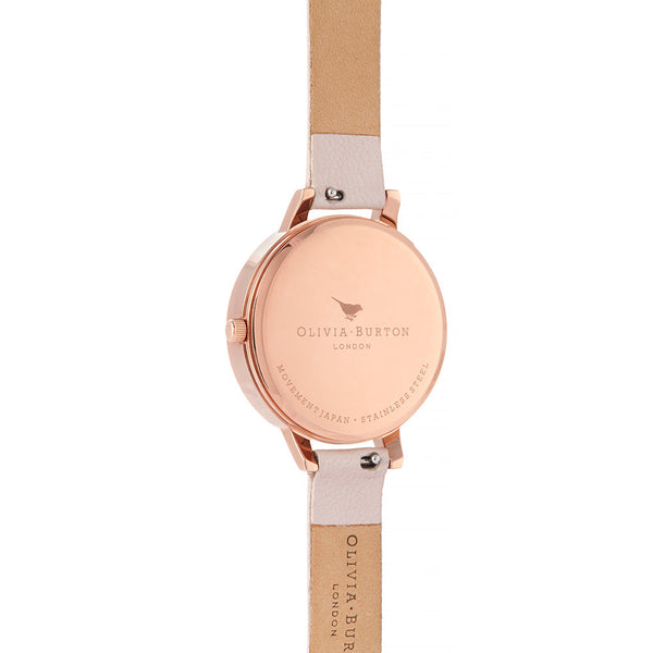 Olivia Burton Semi Precious Rose Gold Pearl Pink Watch