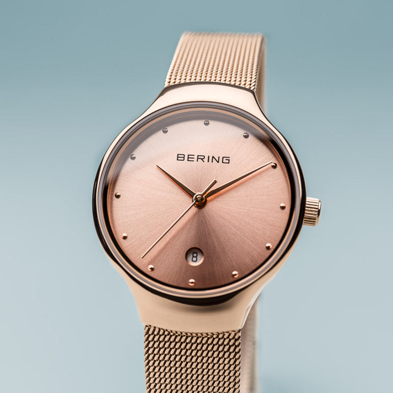 Bering Classic Polished Rose Gold 26mm Watch