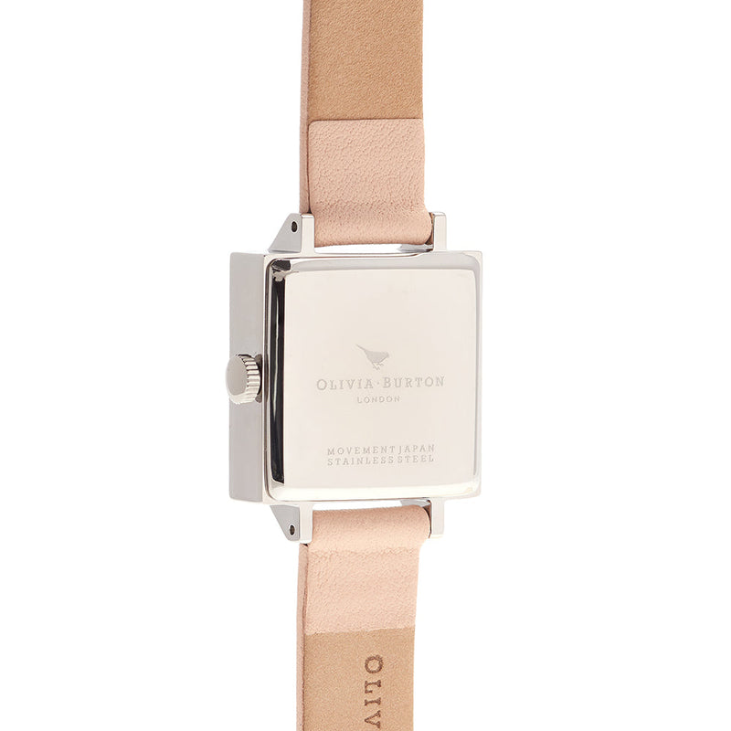 Olivia Burton Vintage Bow Silver Peach Watch