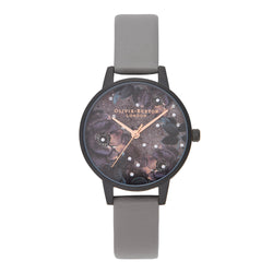 OLIVIA BURTON - Celestial London Grey & Matt Black Watch