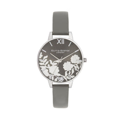 Olivia Burton Lace Detail Silver Watch