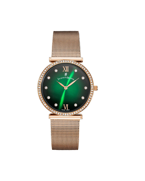 JDM Cocktail Rose Gold Green Watch