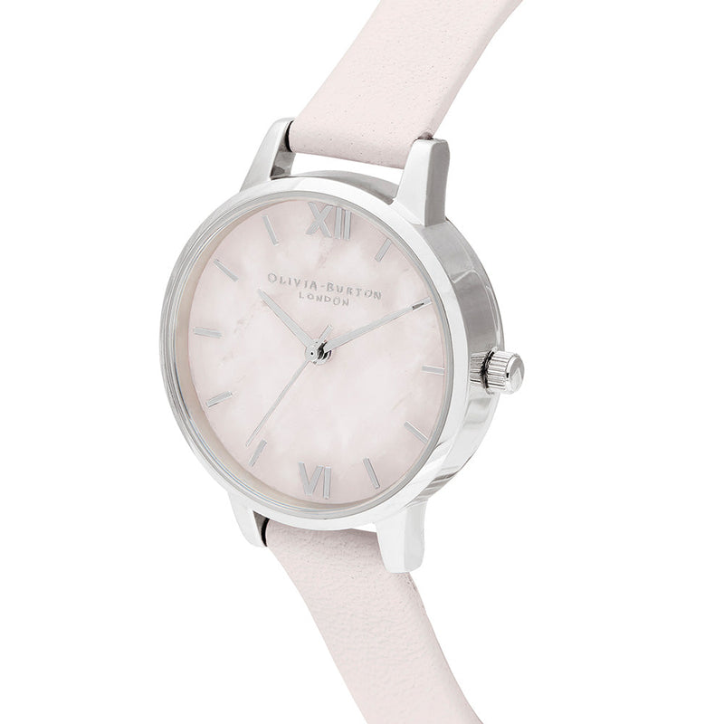 Olivia Burton Semi Precious Silver Blossom Watch
