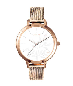 Oui&Me Fleurette 34mm 3D Floral Rose Gold Watch