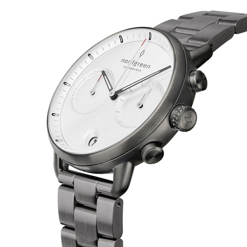 Nordgreen Pioneer 42mm Gunmetal White Watch