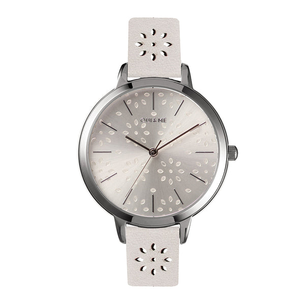 Oui&Me Amourette 34mm Floral Silver Watch
