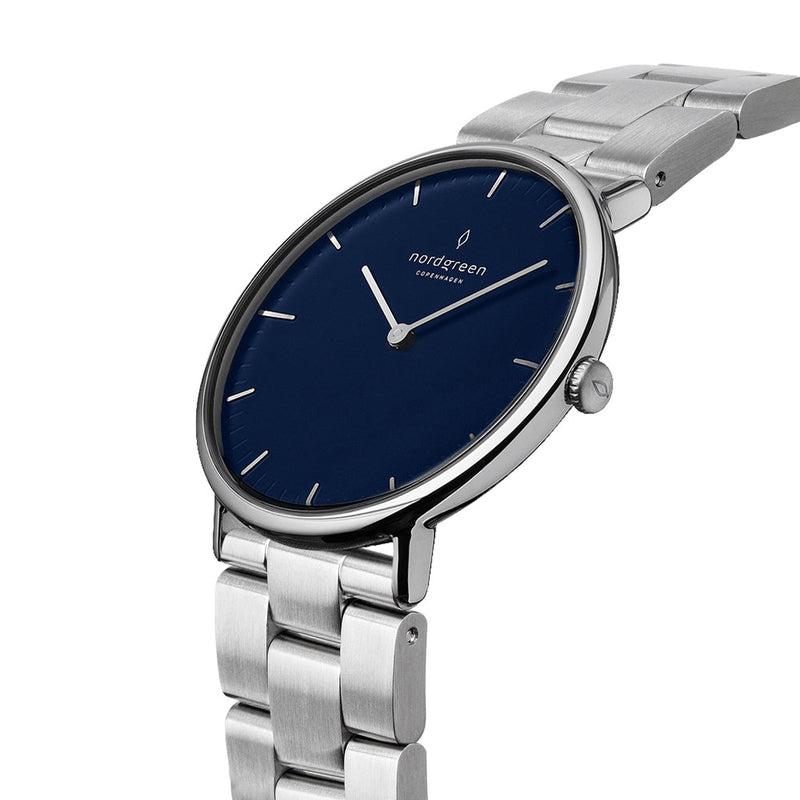 Nordgreen Native 40mm Navy Silver Watch