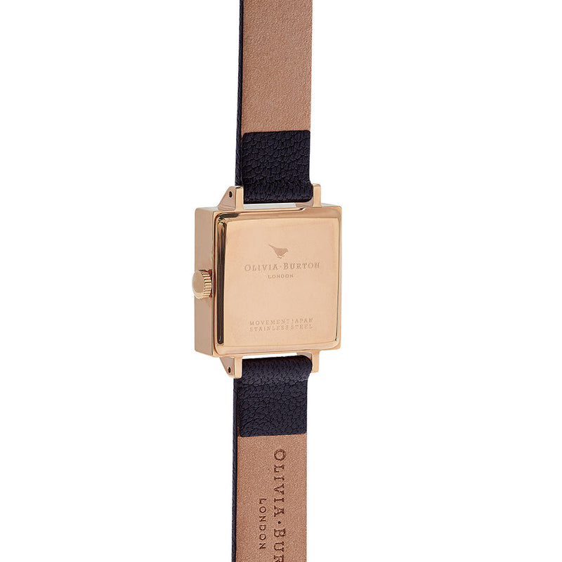 Olivia Burton Vintage Bow Rose Gold Black Watch