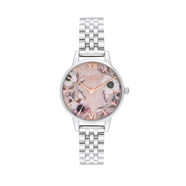 Olivia Burton Semi Precious Silver Bracelet Watch