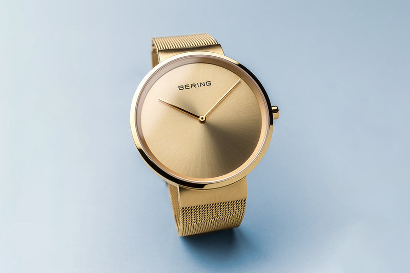 Bering Classic Brushed Gold 39mm Unisex Watch