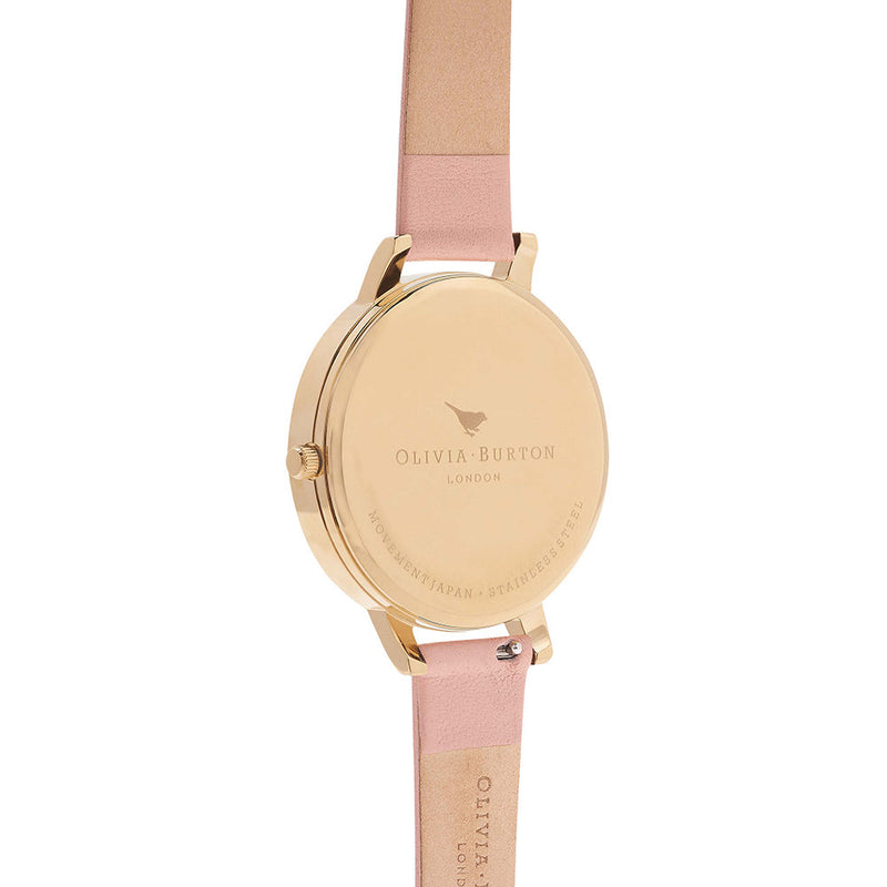 Olivia Burton Big Dial Gold Case White Watch