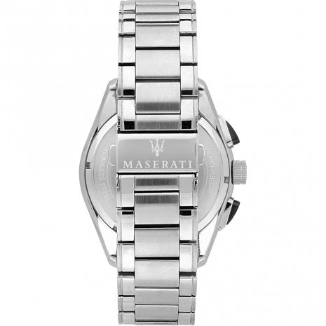 Maserati Traguardo 45mm Black Dial Silver Bracelet Watch